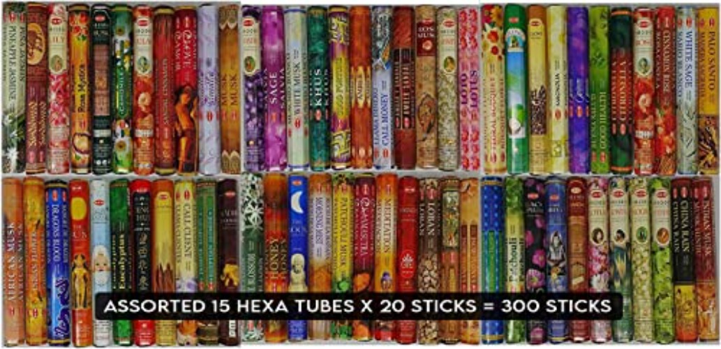 Hem assorted scents , unique combination incense sticks (20 stick x 15 Pack,300 Sticks Total) - Set of 15 Boxes, 300 Sticks