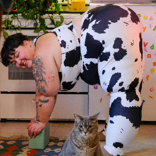 Cow Pose Print Leggings (2XL-6XL) | 3XL