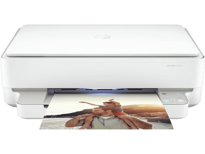 HP Envy 6020e - A4 All-in-One Instant Ink Color Ink Cartridge Printer. Print/Scan/Copy. 2-sided print. WiFi and Bluetooth. Apple Airprint™ and Mopria™. White color - Print/Scan/Copy