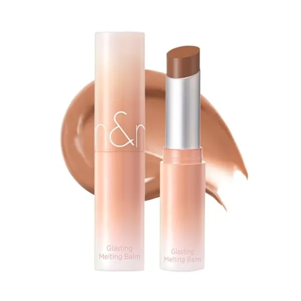 rom&nd Glasting Melting Balm 3.5g (7Colors), Glossy, Plumping Lips, Moisture, Translucent, Water Bomb, High Pigmented, Vegan (10 NU BEIGE)