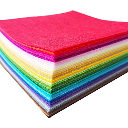 ZGXY Felt Sheets, 40 Pcs 8 X 12 inches (20 X 30cm) 1mm Thick Soft Felt Fabric Sheet, DIY Craft Sewing Pre-Cut Quilt Squares, Premium Colorful Hard Fabric Sheets for Handmade Crafting and DIY Projects. - M-2