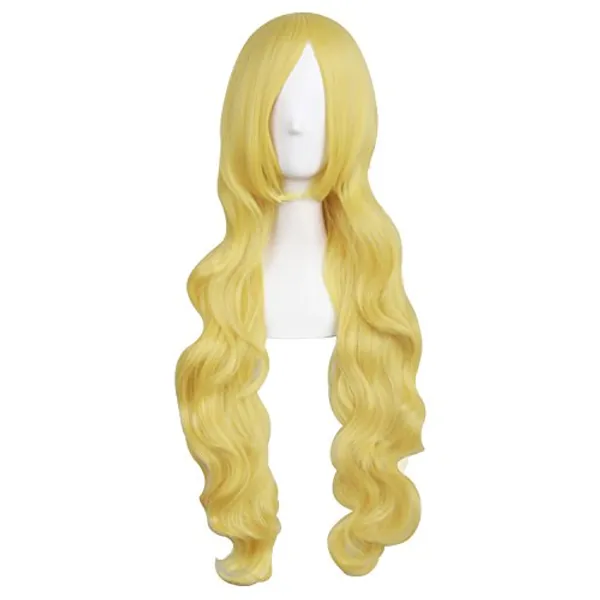 MapofBeauty 32 Inches/80cm Long Hair Spiral Curly Cosplay Costume Wig (Blonde)