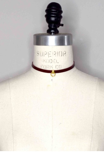 Miette Slim Leather Collar | LoveLornLingerie