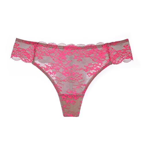 Wild lace thong - S / neon pink