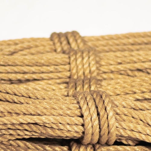 Japanese Ogawa jute rope (natural, treated, 6mm) | 15 meter rope - single length