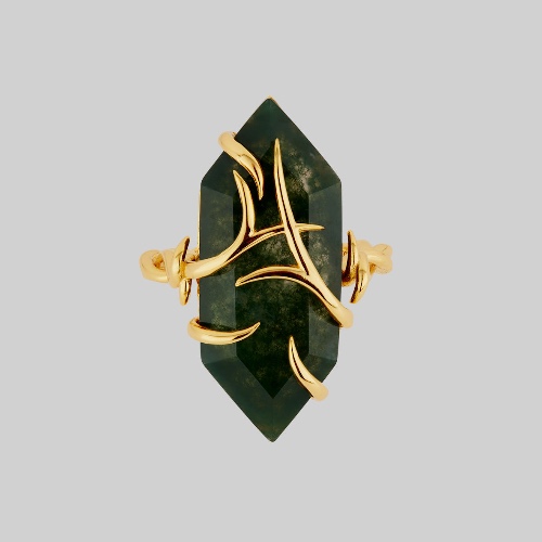 The Swamp Roots Gemstone Ring - Gold | Gold / Medium