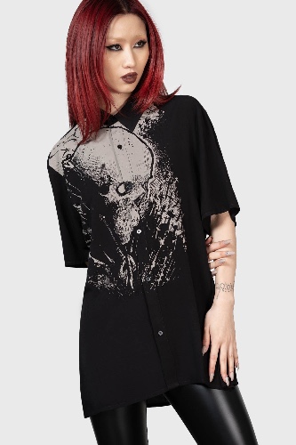 Charnel House Shirt - Resurrect - M / Black / 100% Viscose||2f8027d7-58a4-4d0e-8597-6f428c164293