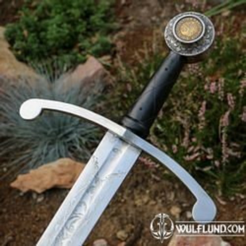 DUM SPIRO SPERO etched single handed SWORD FULL TANG