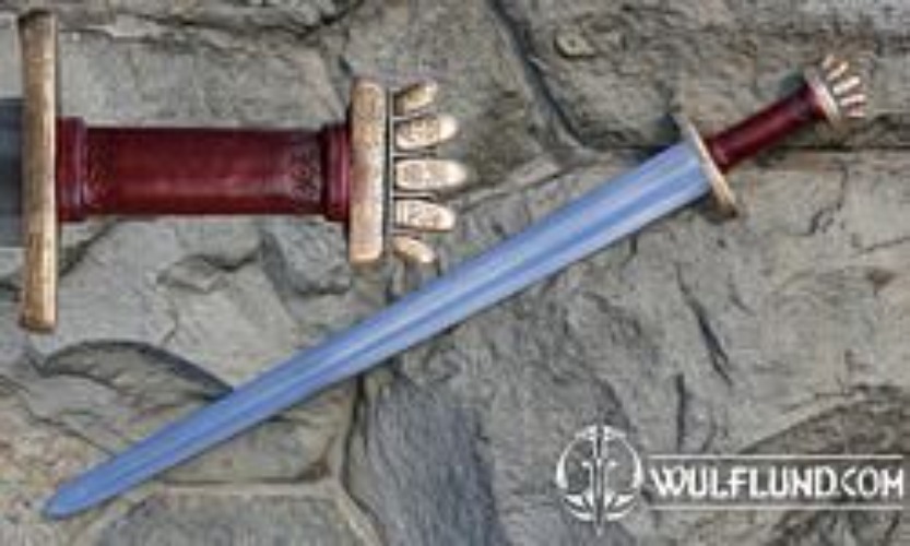 RUNAR, Viking Sword Petersen Type O, bronze, silver wire