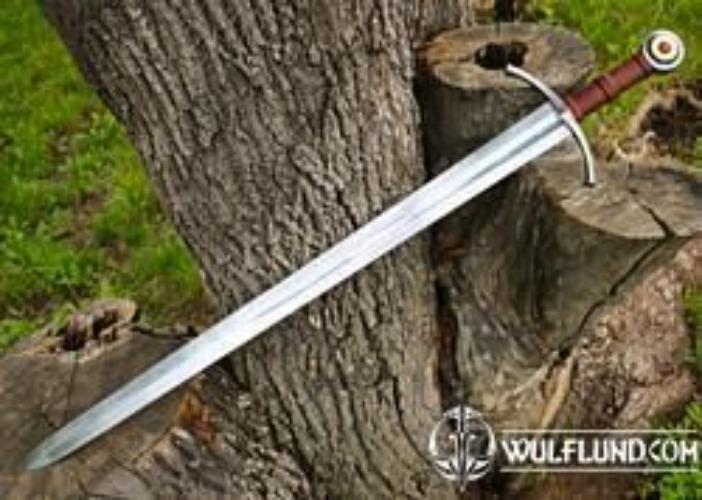 CAROLUS REX, medieval sword forged, sharp replica