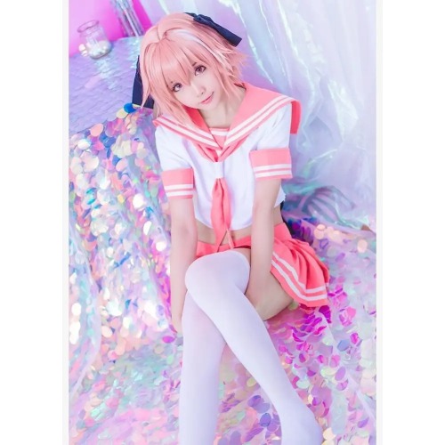 Sailor School Uniform Cosplay Set Inspired by Astolfo from Fate Apocrypha - XL / Full Outfit