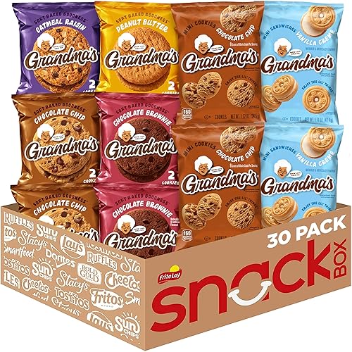 Grandma's Cookies, Variety Pack, (Pack of 30) - Grandma's Variety Pack - 30 Count (Pack of 1)