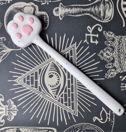 BDSM Cute Paw Impact Toy Hammer, Pet Play - White