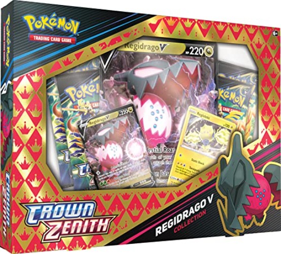 Pokémon TCG: Crown Zenith Collection - Regidrago V (2 Foil Promo Cards, 1 Foil Oversize Card & 4 Booster Packs) - Single