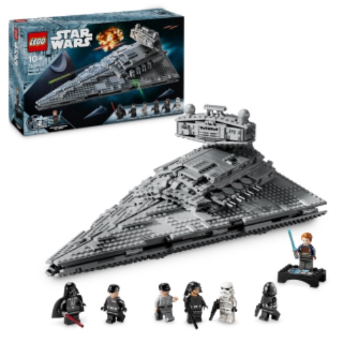 LEGO Star Wars Imperial Star Destroyer Rymdskepp, Byggleksak för barn, Minifigurer som Darth Vader och Cal Kestis, Presentidé till pojkar, flickor och fans 75394