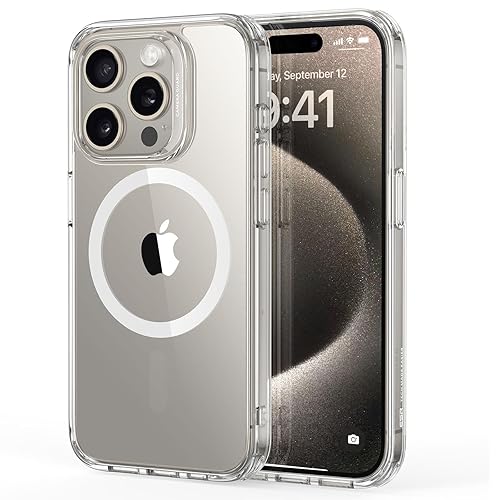 ESR for iPhone 15 Pro Max Case, Compatible with MagSafe, Military-Grade Protection, Yellowing Resistant, Scratch-Resistant Back, Magnetic Phone Case for iPhone 15 Pro Max, Classic Series, Clear - iPhone 15 Pro Max - B-Clear
