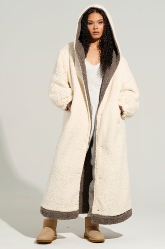 BEAR HUG REVERSIBLE FLEECE TRENCH | L/XL