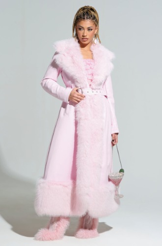 VIVIAN FUR TRIM COAT | M