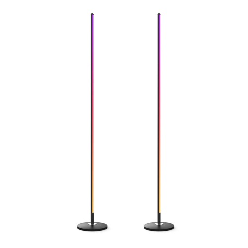 Govee RGBICW Smart Corner Floor Lamp | Black / 2-Pack