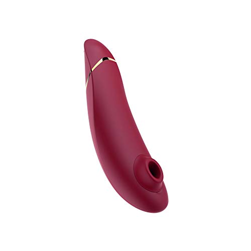 Womanizer Premium Stimulateur clitoridien - Suceur de clitoris avec Autopilot et Smart Silence - Vibromasseur étanche avec 12 niveaux de puissance - pour femme et couple - Red / Gold