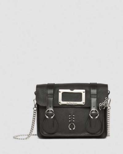DR MARTENS Sac bandouli&egrave;re Piercing en cuir 28 cm