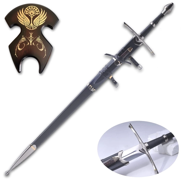 Medieval Sword with Display Plaque,Narsil＆Aragorn＆Ringwraith＆Sting Sword,Various Styles Available