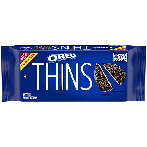 OREO Thins Chocolate Sandwich Cookies, Family Size, 11.78 oz