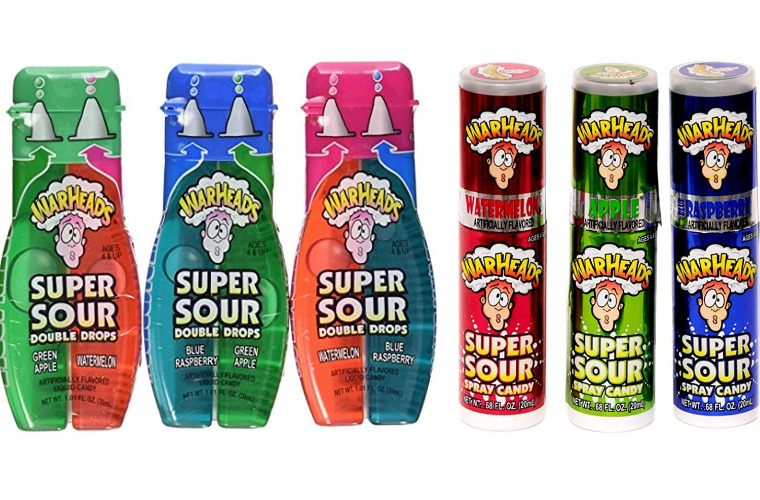 Warheads Super Sour Spray Candy And Double Drops Bundle - Variety Assorted Flavours 6 Total Pieces