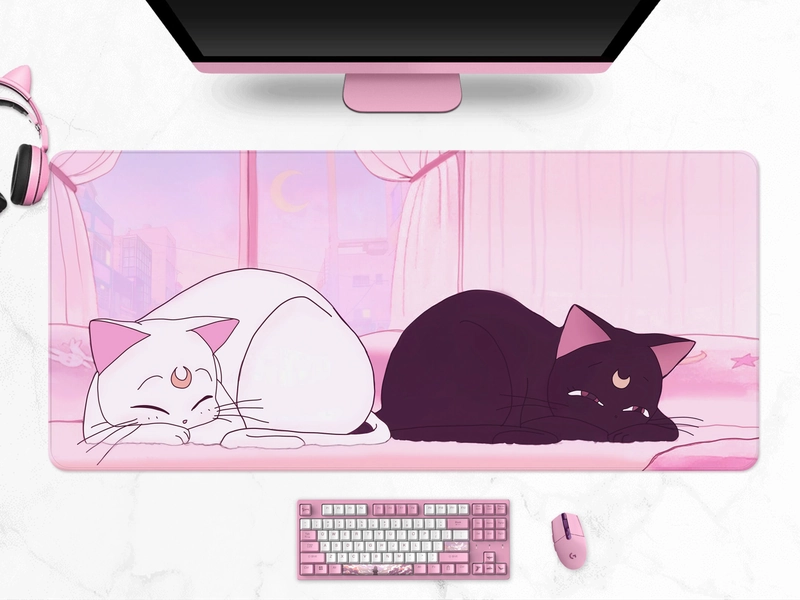 Luna and Artemis Deskmat
