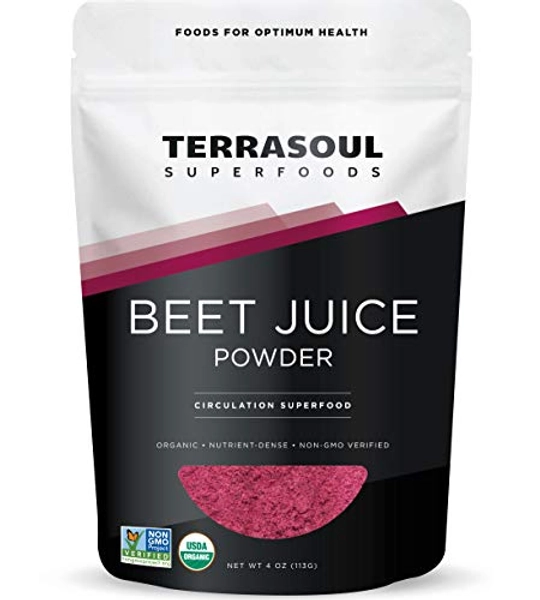 Terrasoul Superfoods Organic Beet Juice Powder, 4 Oz - Grown in USA | Concentrated Beet Juice Crystals | Energy & Stamina…