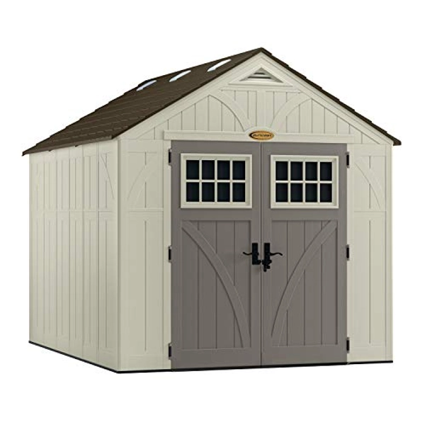 Suncast 8' x 10' Heavy-Duty Resin Tremont Storage Shed, Sand