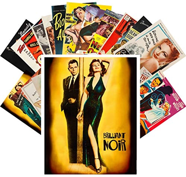 Vintage PostCards 24 pcs Film Noir Lady Vintage Hardboiled Movie Posters Ads