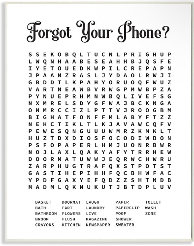 Crossword Puzzle Bathroom Game