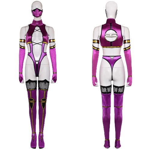 Mortal Kombat Mileena Women Purple Sexy Outfit Party Carnival Halloween Cosplay Costume | Female / L