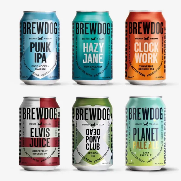 Best of BrewDog Vegan Mixed Pack Beers - 24 x 330ml Cans