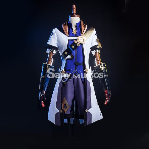 【48H To Ship】Game Genshin Impact Albedo Classical Long Coat Suit Cosplay Costume - S