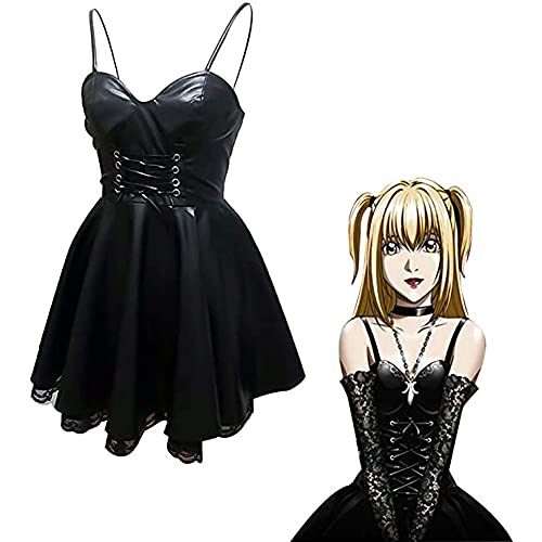 Jilijia Death Note Cosplay Kostüm Japanische Anime Charakter Misa Amane Halloween Kostüme Karneval Uniform Kleid Schwarz Verkleidung - XS - Misa Amane