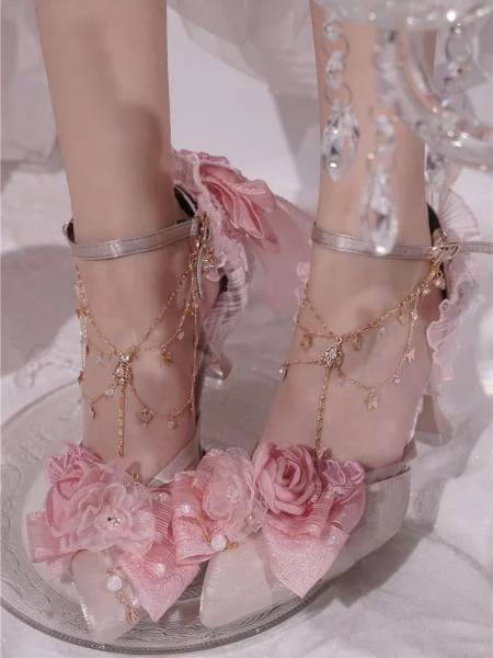 Rosette Lolita Shoes- JP IMPORT