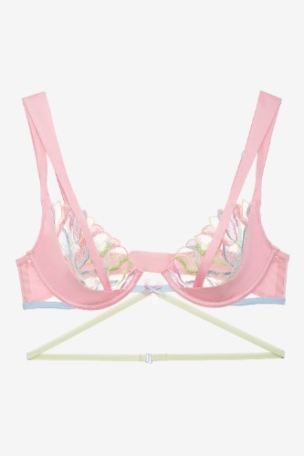 Pastel Tulips Underwire Bra | XXS / Multi