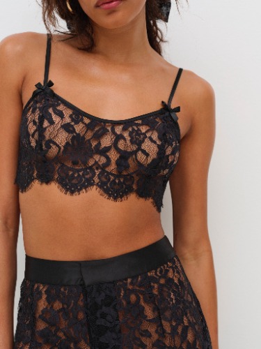 Zeta Lace Bralette — Black