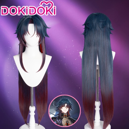 DokiDoki Game Honkai: Star Rail Cosplay Blade Wig Long Straight Red & Blue  Hair | Blade-PRESALE