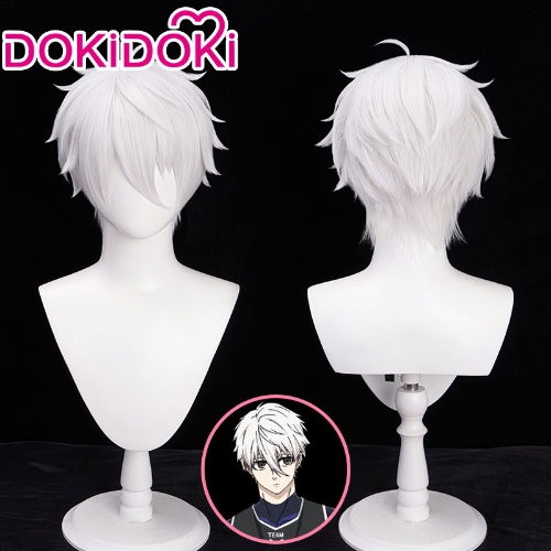 DokiDoki Anime Blue Lock Cosplay Seishiro Nagi Wig Short Straight White Hair | Wig-PRESALE
