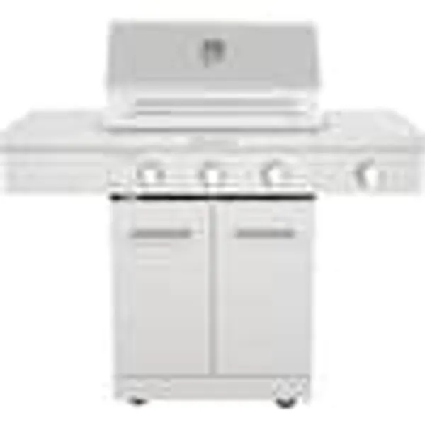 3-Burner Propane Gas Grill in Stainless Steel with Ceramic Sear Side Burner
