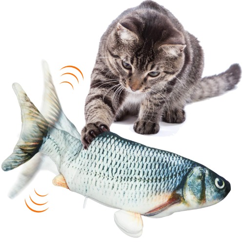 Aurako Electric Cat Toy, Pet Toy, For Cats, Plush, Simulation Fish, USB Rechargeable, Movable Chewing, Removable, Washable Toy Fish, For Cats, Eliminates Lack of Exercise, Nail Polishing - Grass Fish ¥1,299 (¥1,299 / 個)