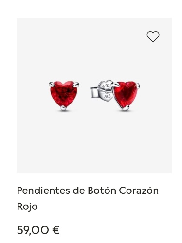 Pandora earrings red heart💋💌