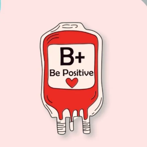 Be Positive Pin Blood Bag Vampire