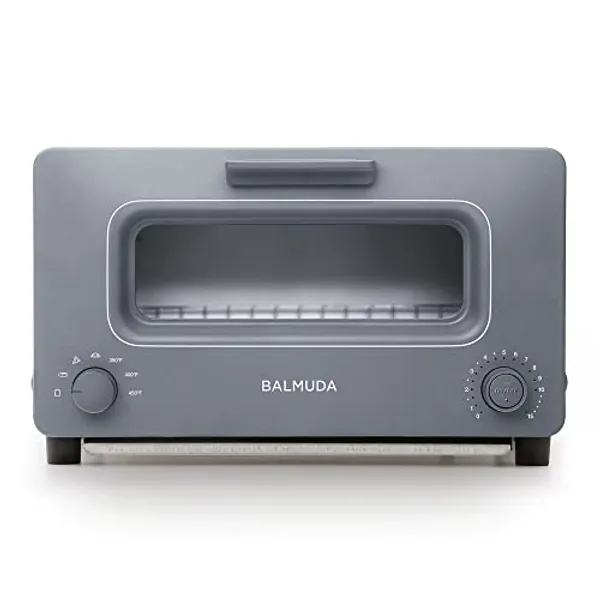 BALMUDA The Toaster | Steam Oven Toaster | 5 Cooking Modes - Sandwich Bread, Artisan Bread, Pizza, Pastry, Oven | Compact Design | Baking Pan | K01M-GW | Gray | US Version
