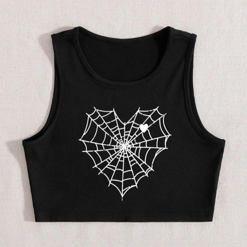 Black Spider Web Top - 1-Black / S
