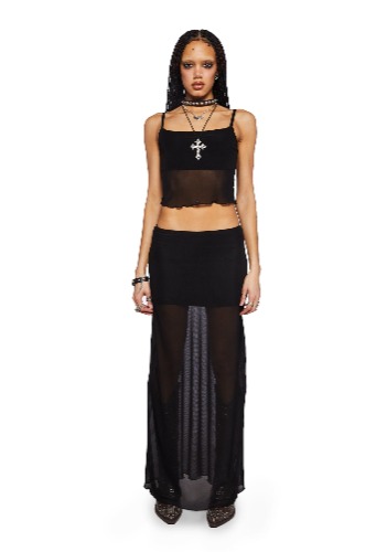 Enamored Escape Skirt Set | BLACK / Small