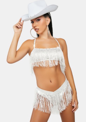 Icy Rave Rodeo Cowgirl Costume | X-Small